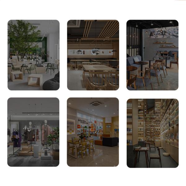 Großhandel B2B Massivholz-Esstisch Cafe Tisch und Stuhl Set Restaurant